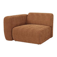 SESSEL mit gerader Rückenlehne - 1 Person - samt - terracotta Pogni - Terracotta, Textil (103/73/97cm) - Vente-Unique