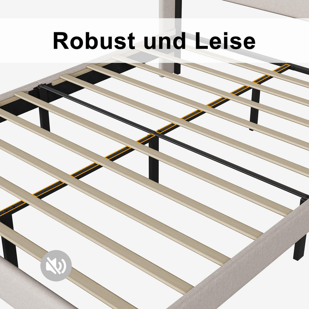 SHOPENTRA Polsterbett | Beige
