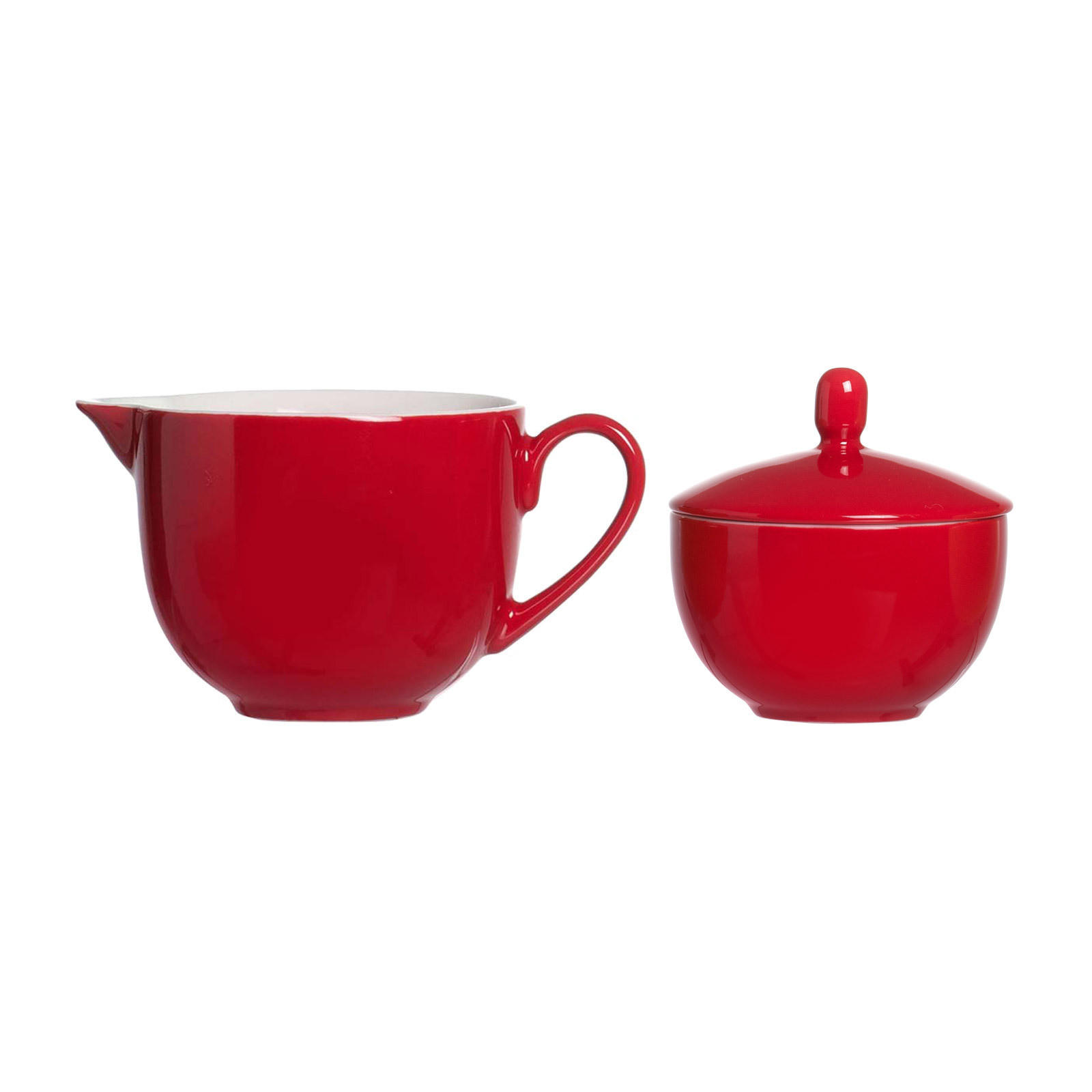 MILCHKÄNNCHEN & ZUCKERDOSE Doppio Rot - Rot, Keramik (1/1cm) - Ritzenhoff Breker