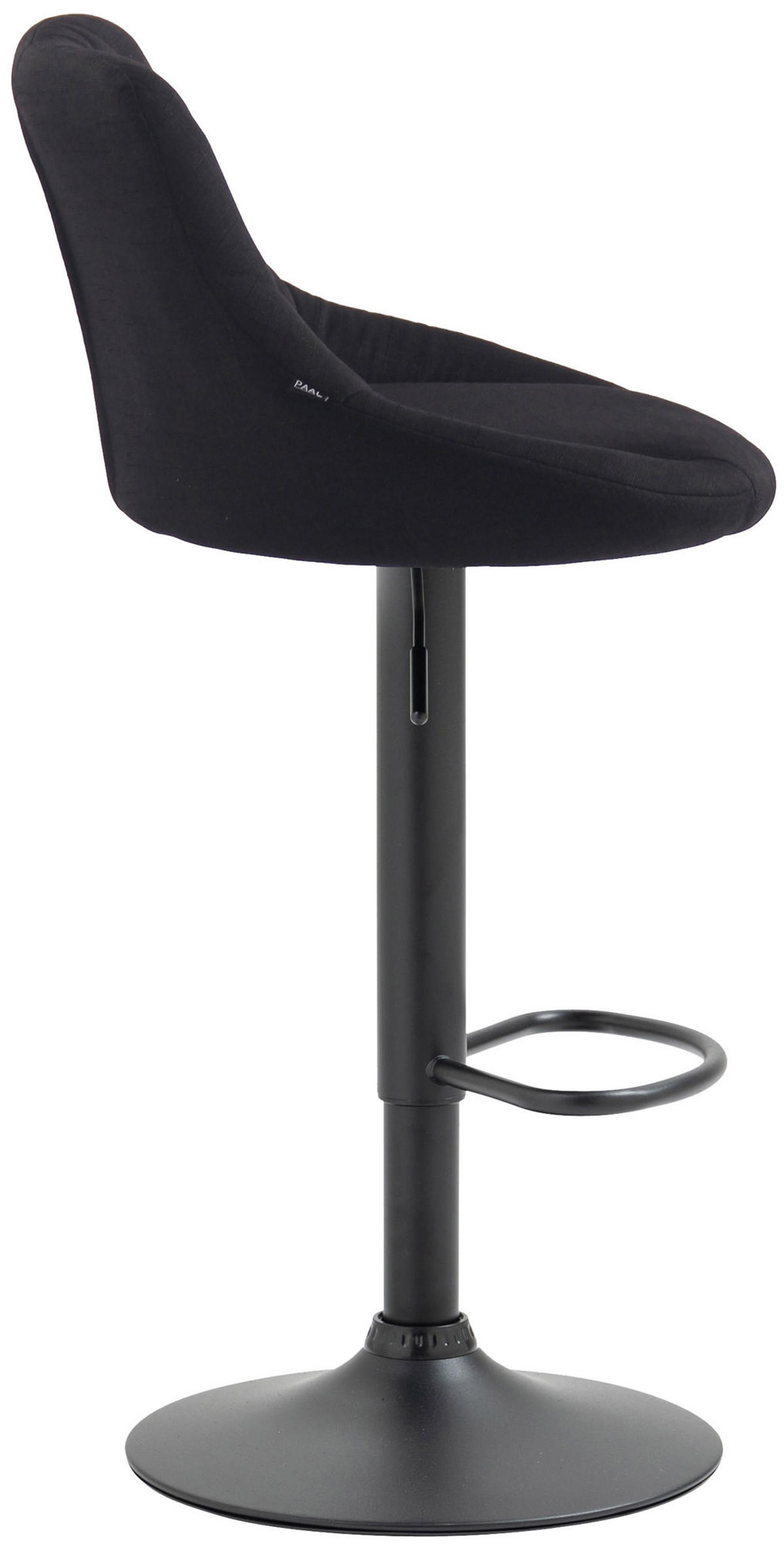 BARHOCKER Stoff schwarz - Schwarz, Textil/Metall (46/83/49cm) - CLP
