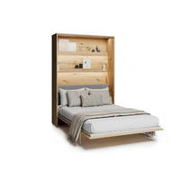 SCHRANKBETT BED CONCEPT BC-36 Matratze - Eiche Artisan/Grau, Holzwerkstoff (140/200cm)
