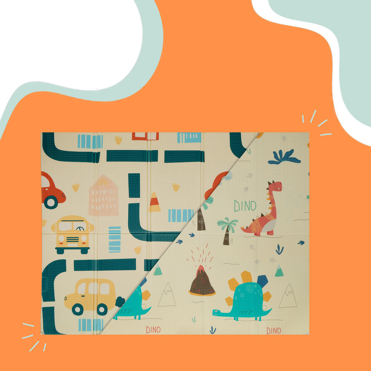 HRACIA mapa - krémová, textil (200/150cm) - Relaxdays