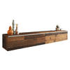 TV-LOWBOARD D180 mit weißer LED Beleuchtung - Silberfarben/Braun, Holzwerkstoff/Kunststoff (180/30/33cm) - MIRJAN24