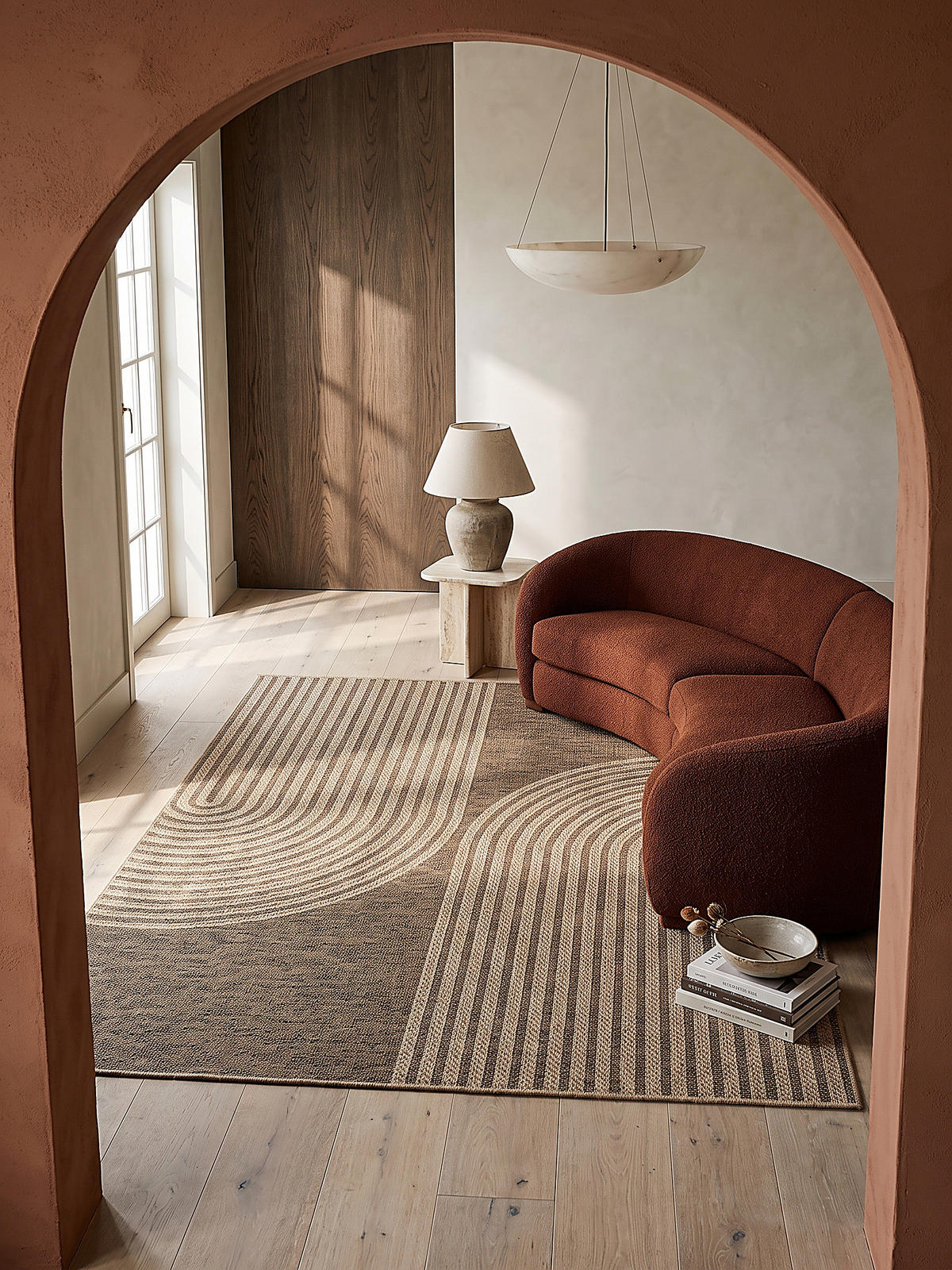 FLACHWEBTEPPICH Geometrisch CORDEV Polypropylen Natur 160 x 230 cm - Beige, Textil (160/230cm) - KADIMA DESIGN