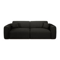 SCHLAFSOFA GERADE Bouclé-Stoff Schwarz 240cm - Schwarz, Textil (240/73/97cm) - Sia Home
