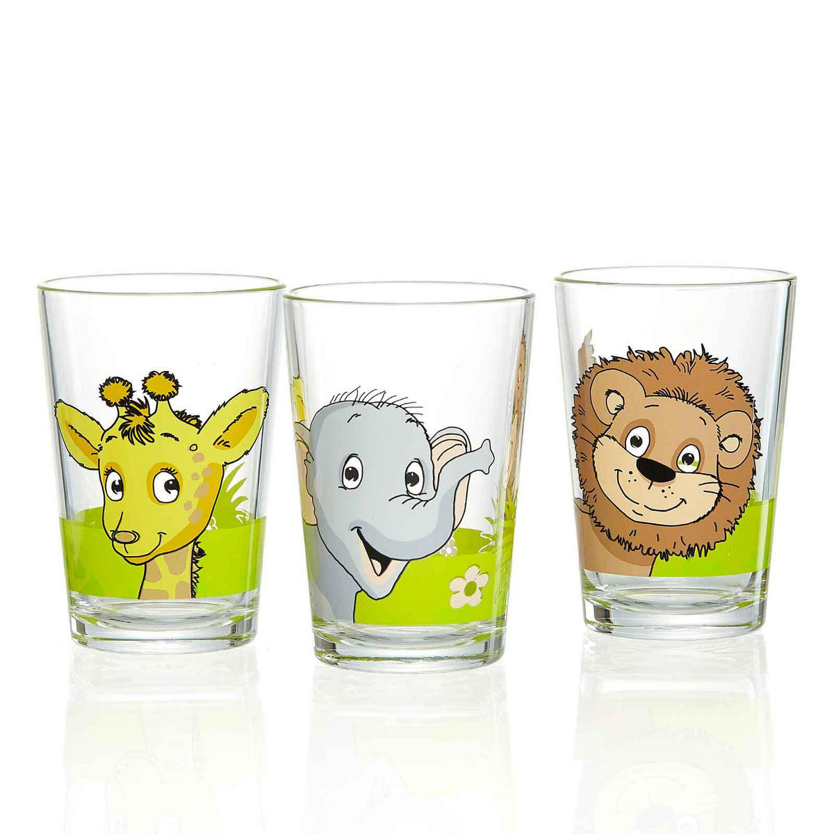 KINDERGLÄSER Dschungel/Wald/Zoo bunt 205 ml 9er Set - Multicolor, Glas (0.205L) - Ritzenhoff Breker