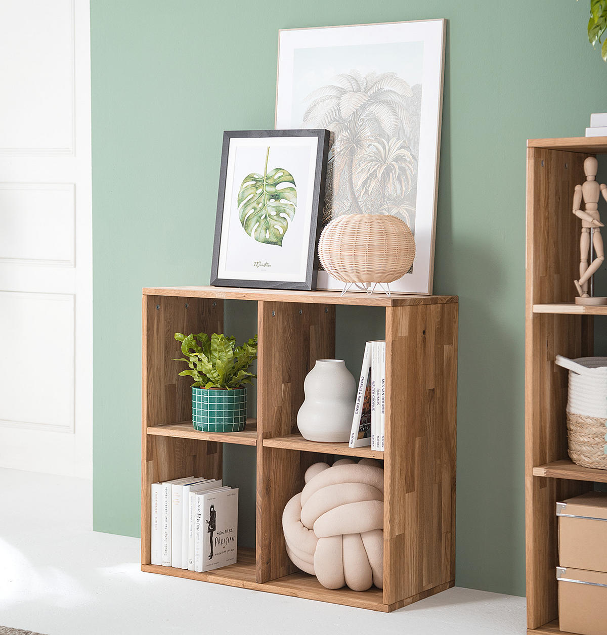 REGAL - Massivholz - Eichefarben, Holz (76/76/35cm) - home24