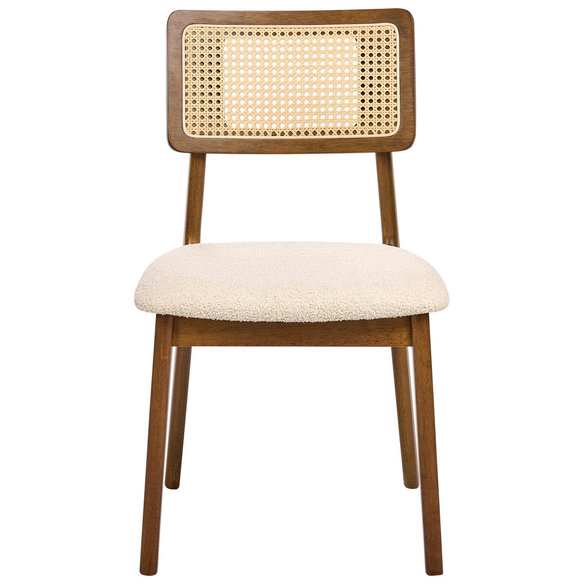ESSZIMMERSTUHL 2er-Set Holz Braun/Hellbeige Embar - Beige, Holz (50/86/52cm) - Beliani