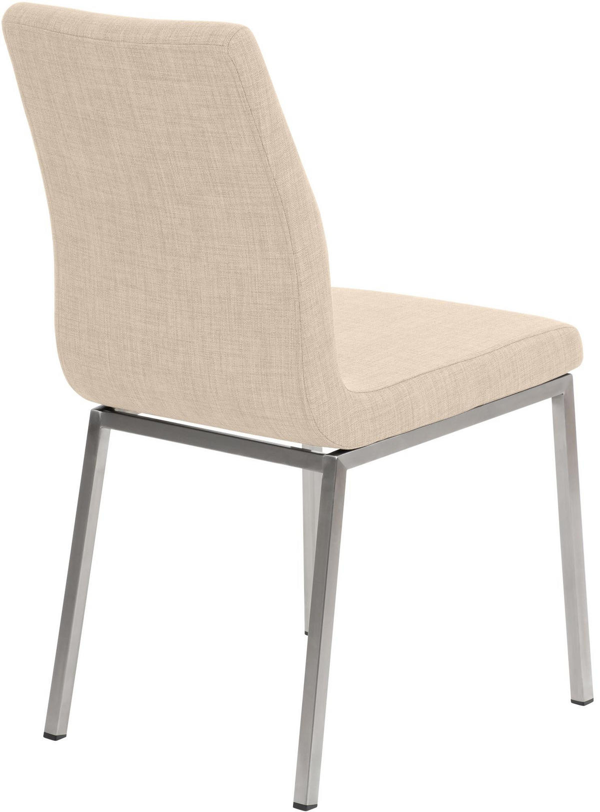 STUHL Stoff creme - Edelstahlfarben/Creme, Textil/Metall (40/88/50cm) - CLP