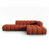 ECKSOFA modular rechts Lupine aus Chenille-Stoff terrakotta 5 Sitzplätze - Terracotta, Textil (177/299cm) - Micadoni