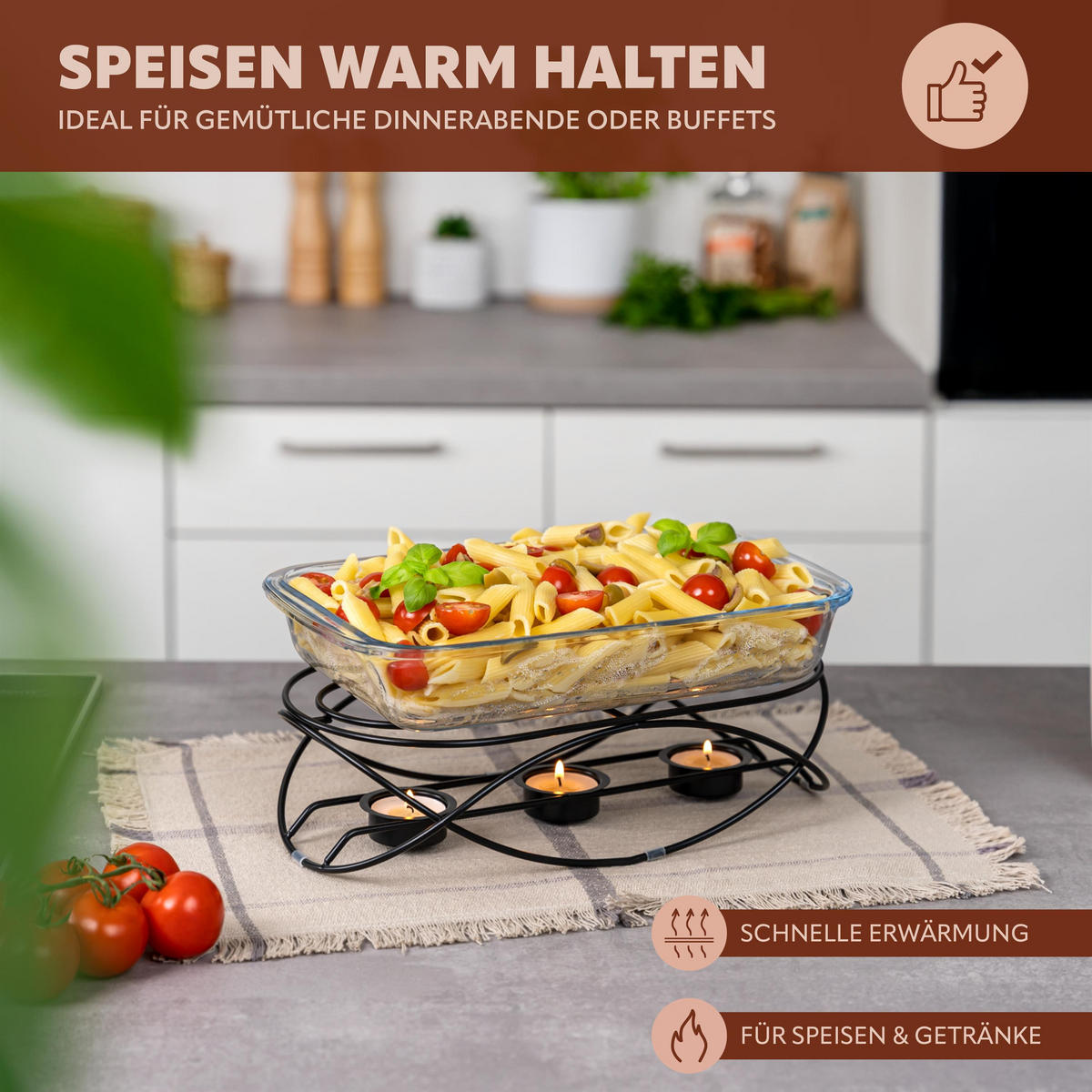 SPEISEWÄRMER, schwarz - Schwarz, Metall (30/8cm) - bremermann