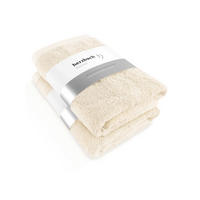 DUSCHTUCH 2er Set Pura Creme - Creme, Textil (70/140cm) - Herzbach Home