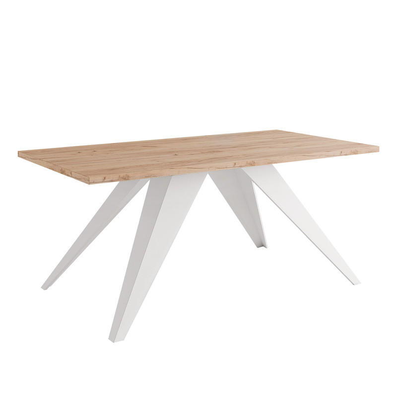 COUCHTISCH AIRA 120/60/48 cm Rechteckig, Weiß/Craft-Eiche - Eichefarben/Weiß, Metall (60/120/48cm) - Idohome