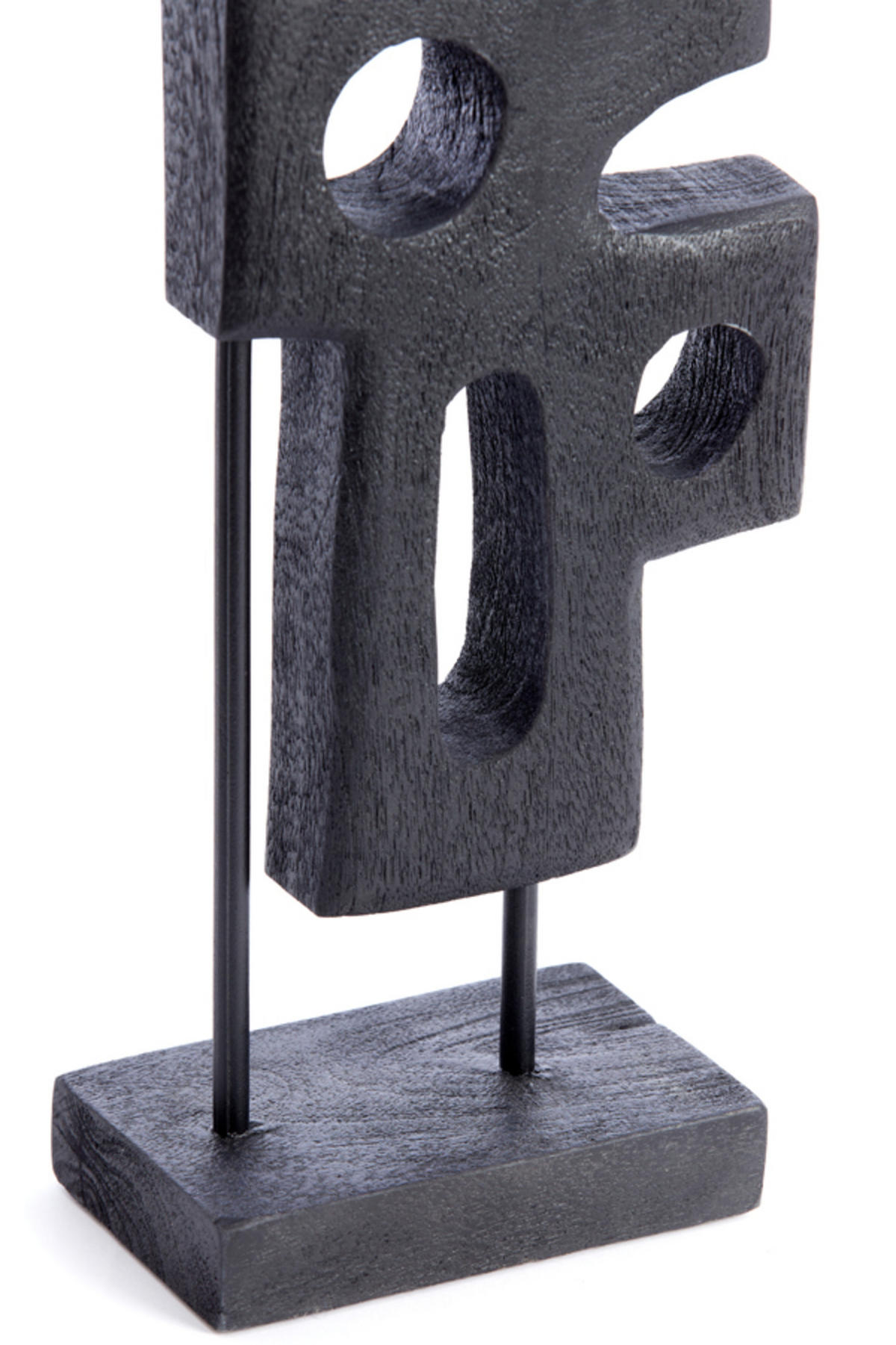 ORNAMENT Salio Schwarz 19/9,5/45 cm - Schwarz, Holz (9.5/45/19cm) - Light & Living
