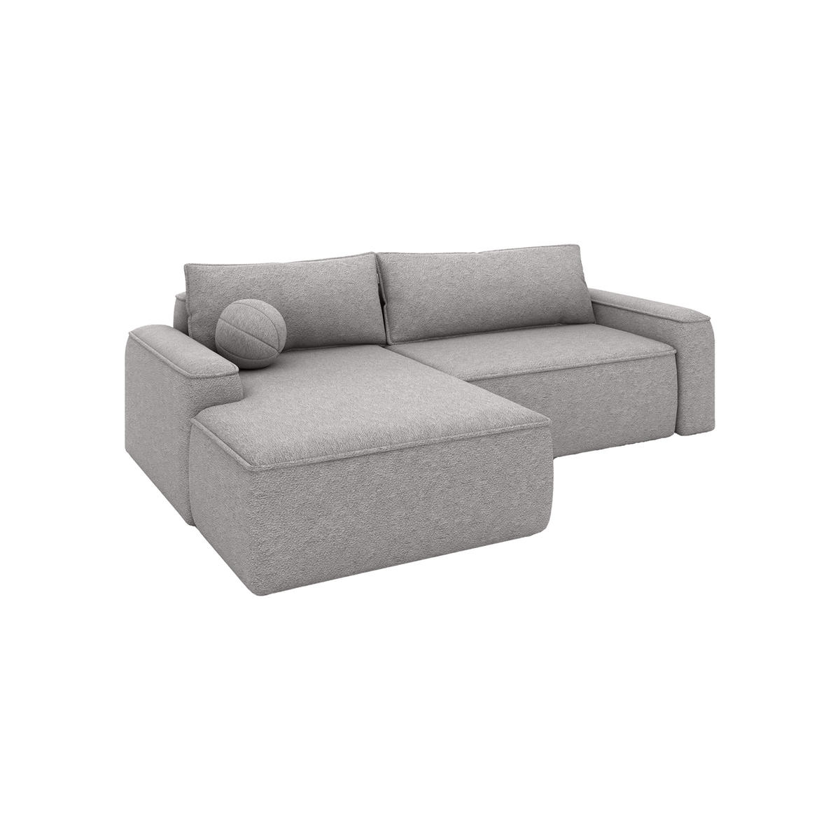 ECKSOFA OTATTI mit Schlaffunktion, Hellgrau - Hellgrau, Textil (245/160cm) - Fedve