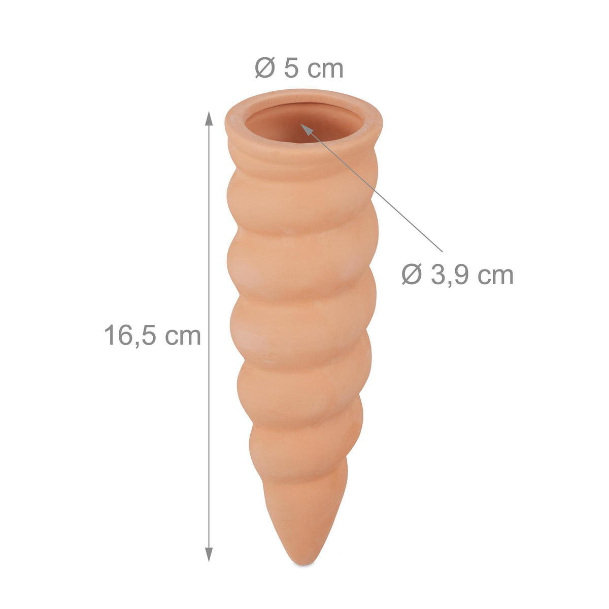 4XTONKEGEL - Hellbraun, Keramik (5/16.5/5cm) - Relaxdays