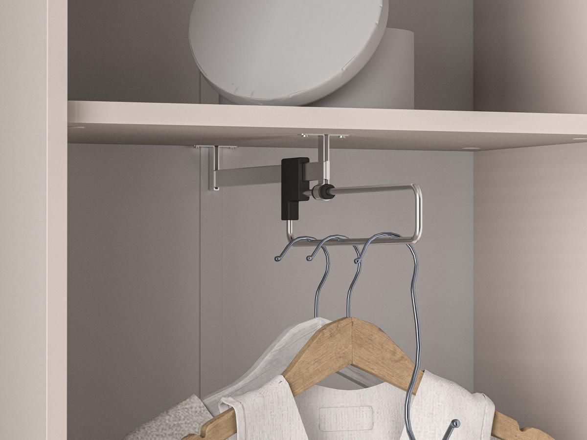 GARDEROBENSCHRANK Dioce greige 54 cm - Taupe, Holzwerkstoff (54/33.3/198cm) - Selsey