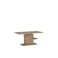 COUCHTISCH rechteckig stufenlos höhenverstellbar Ablage 110/65/54 cm - Eichefarben, Holzwerkstoff (65/110/54cm) - designimpex