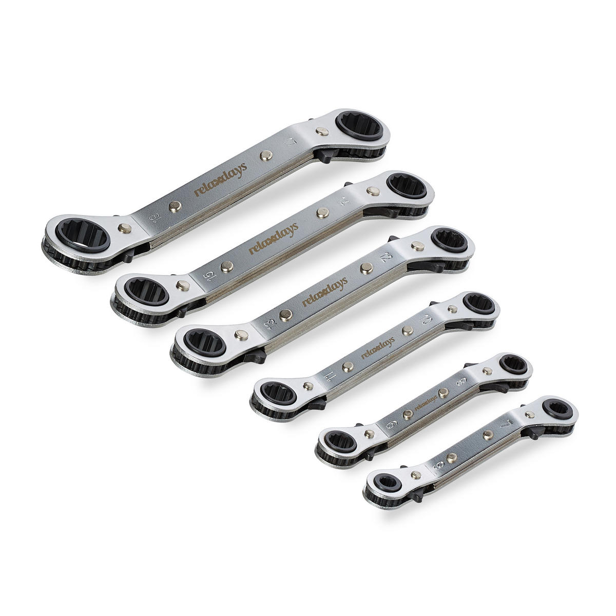 RINGRATSCHENSCHLÜSSEL-SET - Multicolor, Kunststoff/Metall (23/22.5/4cm) - Relaxdays