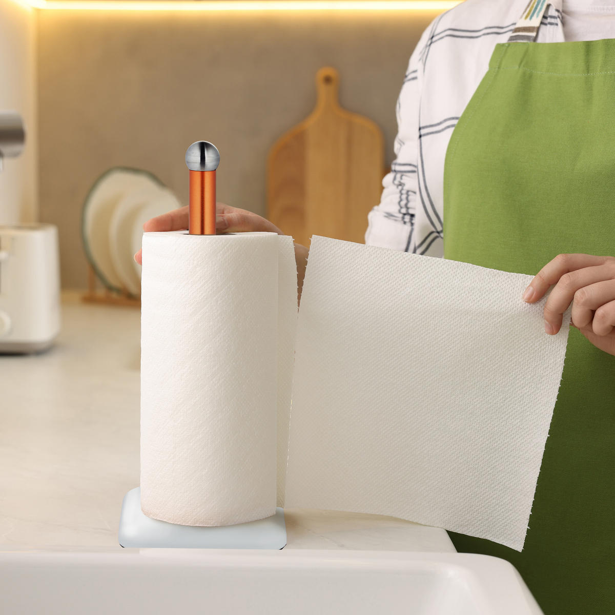 KÜCHENROLLENHALTER - Multicolor, Metall (15/36/15cm) - Relaxdays
