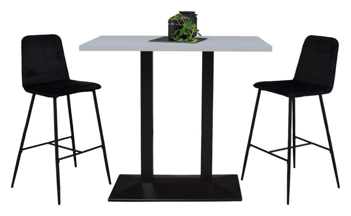 TRESENTISCH Electra 120x70x106 schwarz matt/aqua matt lack - Blau, Metall (120/70/106cm) - 58aufmkessel