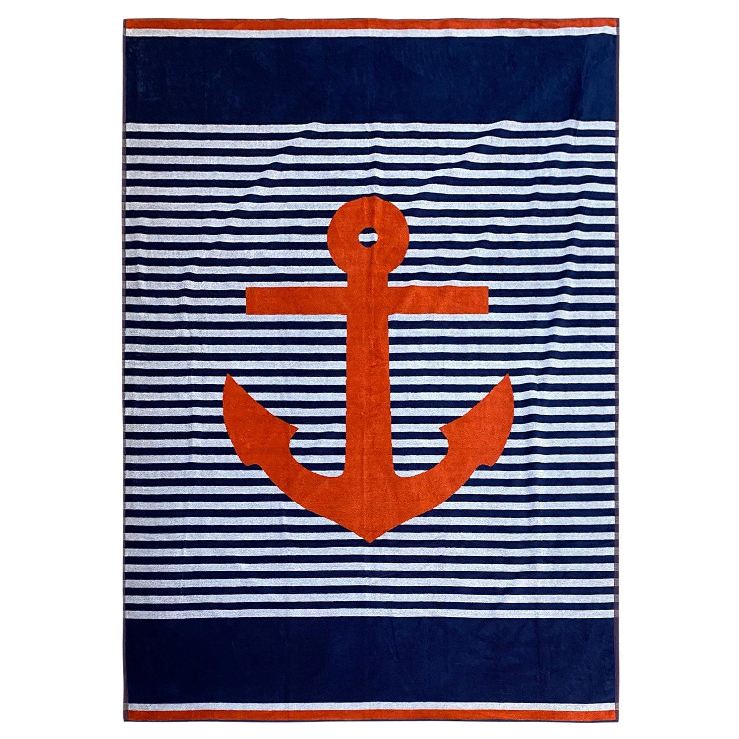 STRANDTUCH Frottee Velours Jacquard Cliffe 140x180 400g/m² - Blau, Textil (140/180cm) - LE COMPTOIR DE LA PLAGE