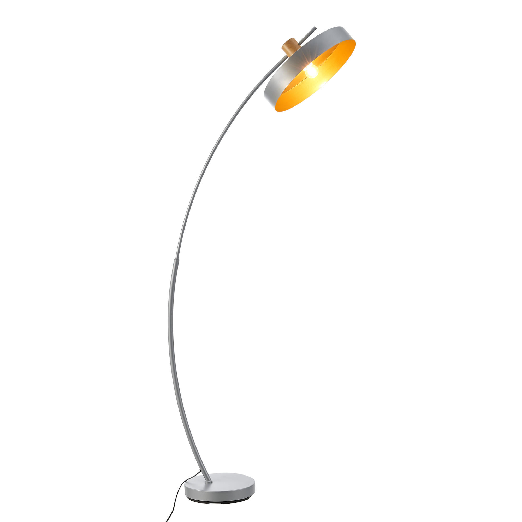 STEHLEUCHTE Stafford - Grau, Metall (35/75/159cm) - lux.pro