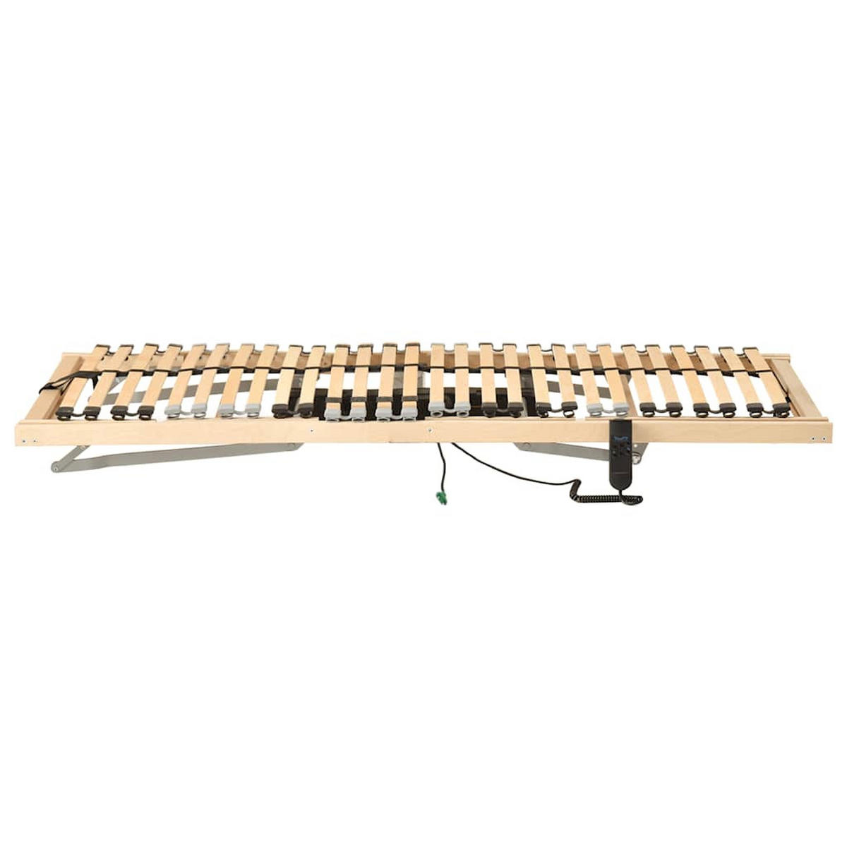 LATTENROST Elektrisch Mit 28 Latten 7 Zonen 70/200 Cm - Braun, Holz (70/200cm) - vidaXL