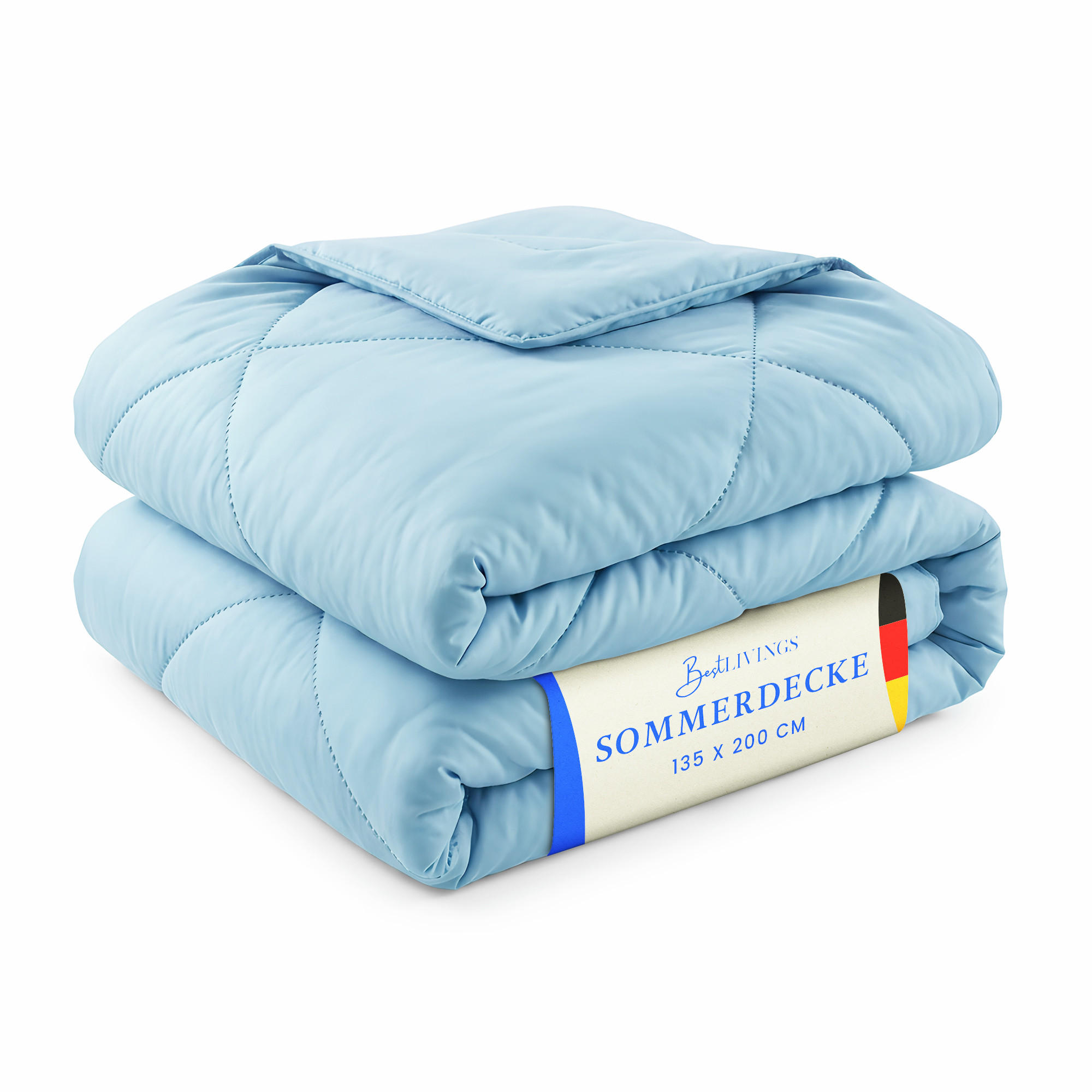 SOMMERBETT Steppbett leicht Hellblau 135x200 cm - Hellblau, Textil (135/200cm) - Bestlivings