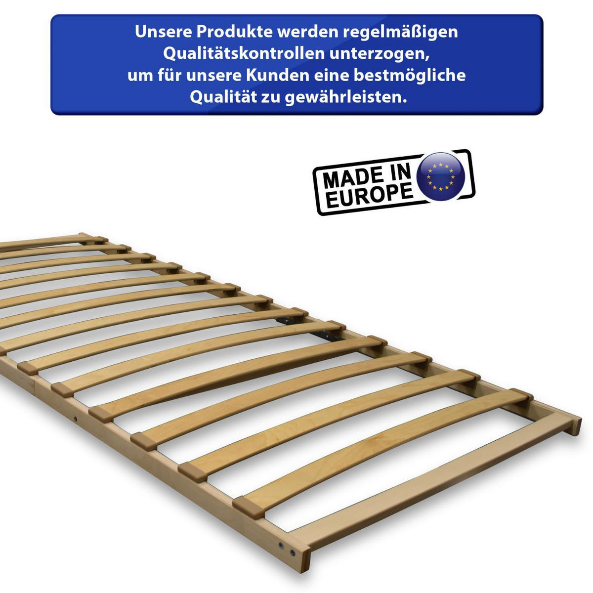 LATTENROST FIX mit 13 Federleisten 140x200 cm - Naturfarben, Holz (140/200cm) - Coemo