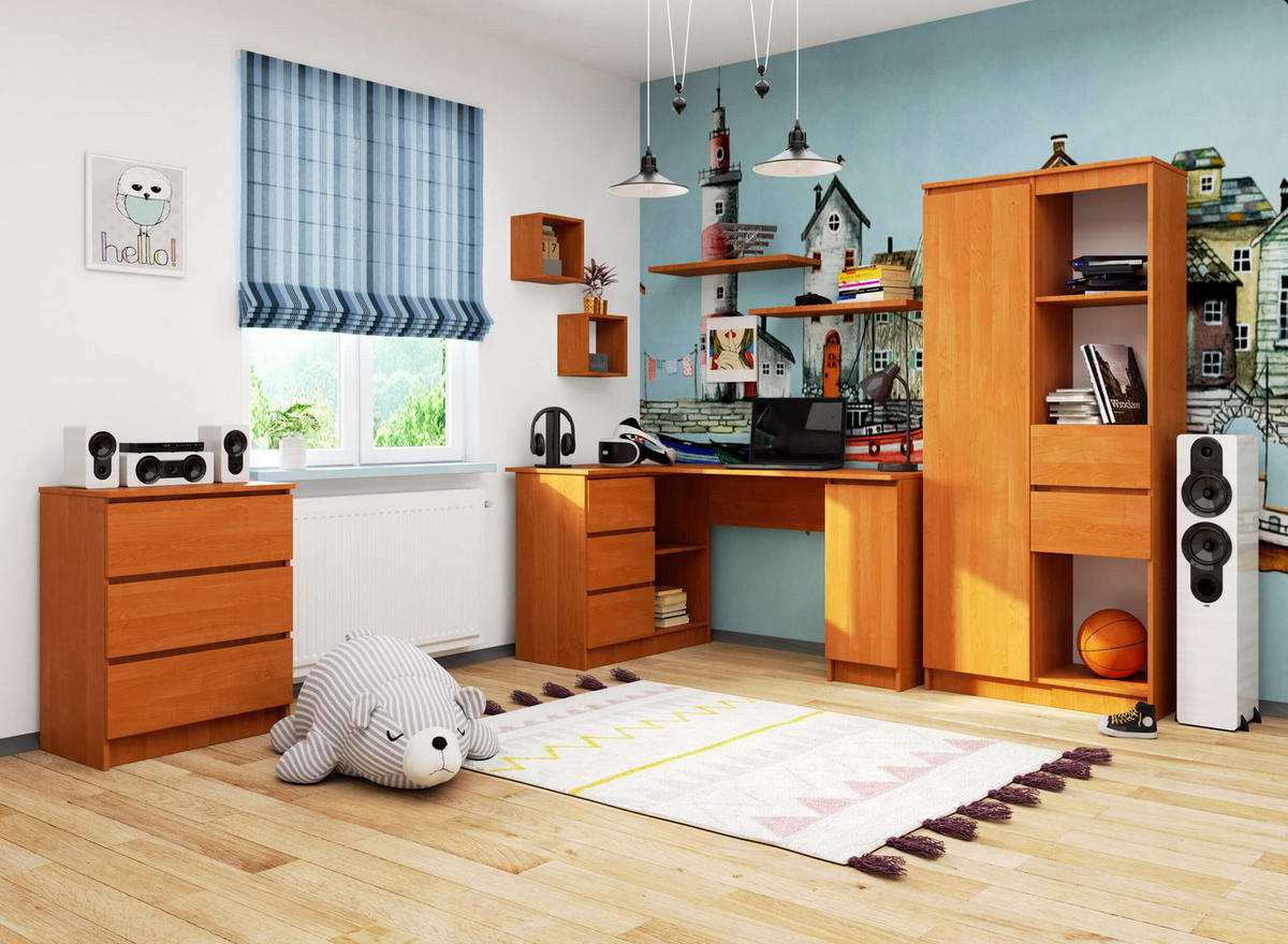 ECKSCHREIBTISCH Erlefarben 155x85x77 cm - Erlefarben, Holzwerkstoff (85/155/77cm) - Akord