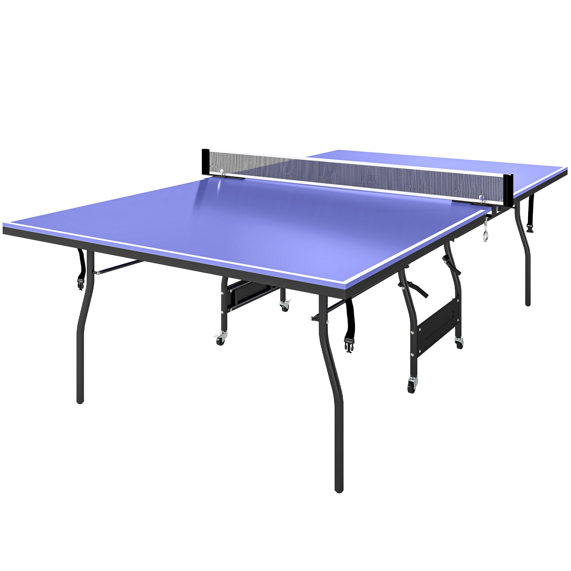 TISCHTENNISPLATTE MDF Stahl Blau - Blau, Holzwerkstoff (274/152.5/76cm) - SPORTNOW