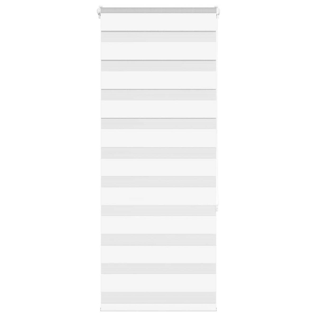 DOPPELROLLO 55/150 cm Stoffbreite 50,9 cm aus Polyester Weiß - Weiß, Textil (55/150cm) - vidaXL