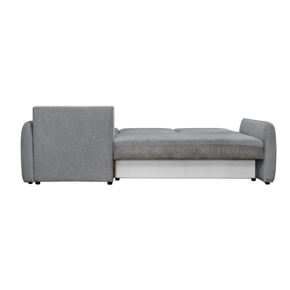 ECKSOFA 3-sitzer mit schlaffunktion - naomi 260/175/90 cm - Grau, Textil (175/90/260cm) - Calicosy