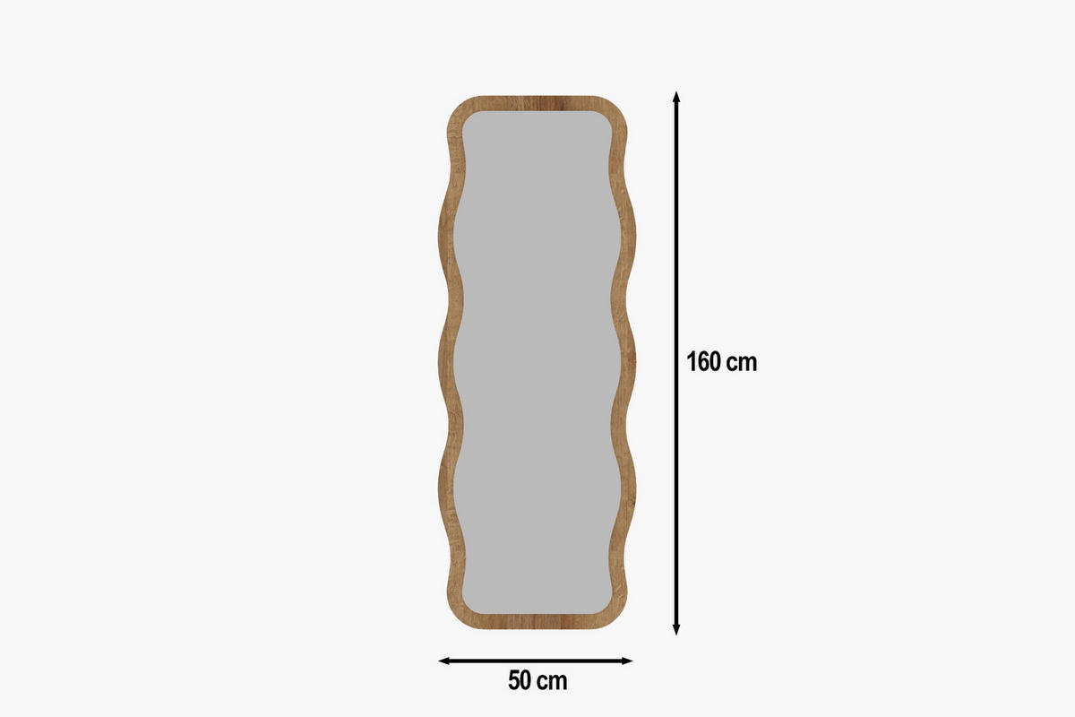 STANDSPIEGEL AROL BEIGE OS 91232 - Beige, Holzwerkstoff (50/160/2cm) - moebel17