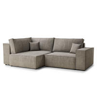 ECKSOFA MIT SCHLAFFUNKTION Tonga Braun Webstoff - Schwarz/Braun, Holz/Holzwerkstoff (105/225cm) - Maison de Reve