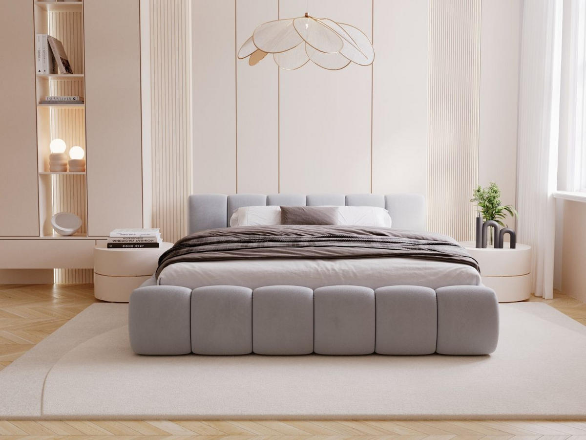 POLSTERBETT Cloud low 160x200 Grau - Grau, Textil (160/200cm) - Graingold