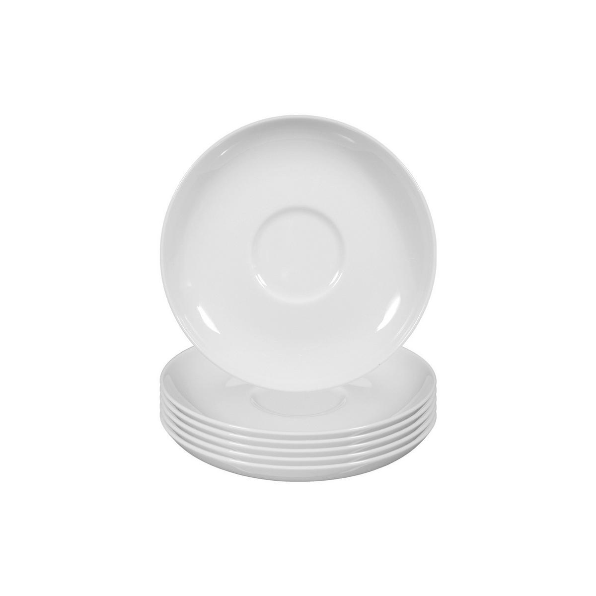 KOMBI-UNTERTASSEN Rondo/Liane weiß ø 14,7 cm 6er Set - Weiß, Keramik (14.7cm) - Seltmann Weiden
