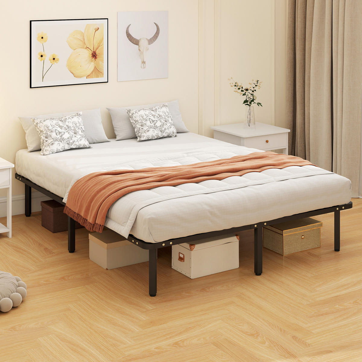 BETT 160x200 cm DE-14629 mit Lattenrost und Stauraum Schwarz - Schwarz, Holzwerkstoff (160/200cm) - ComfortXL