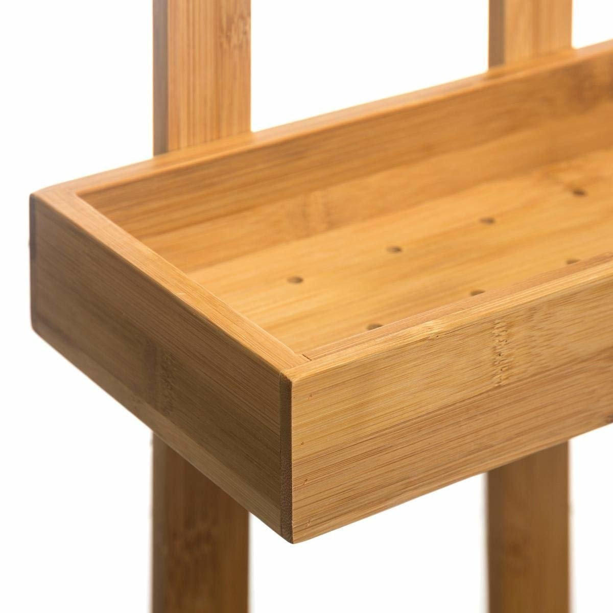BADEZIMMER-REGAL mit einem Kleiderbügel 14/26/61 cm - Beige, Naturmaterialen (26/61/14cm) - 5five Simply Smart