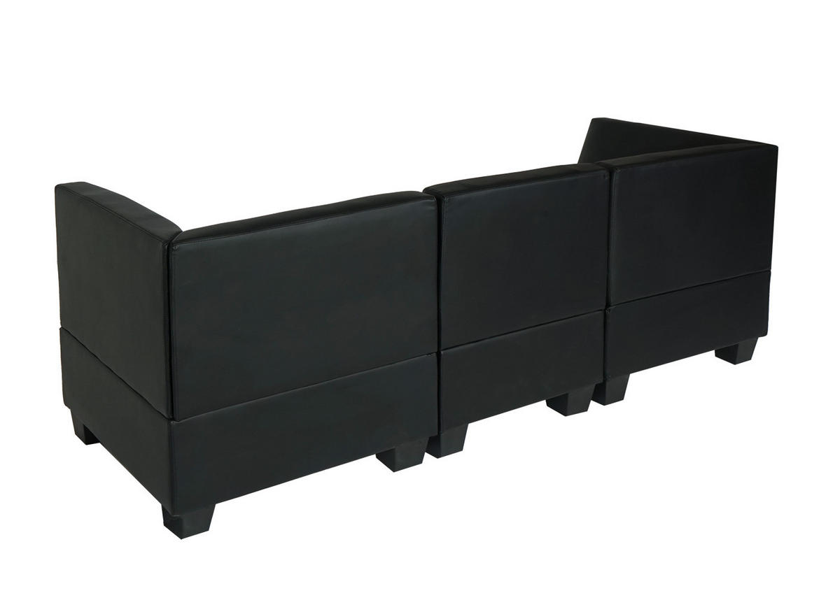 MODULAR 3-SITZER SOFA Schwarz - Schwarz, Textil (197/76/72cm) - MCW
