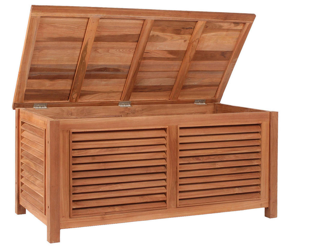 AUFBEWAHRUNGSBOX Teak Grande II - Naturfarben, Naturmaterialien/Holz (124/60/58cm) - Mr. Deko