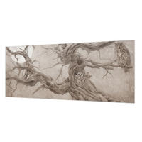 FOTOTAPETE 250x104 cm - Nachtvögel - Beige, Textil (250/104cm) - Wallfluent