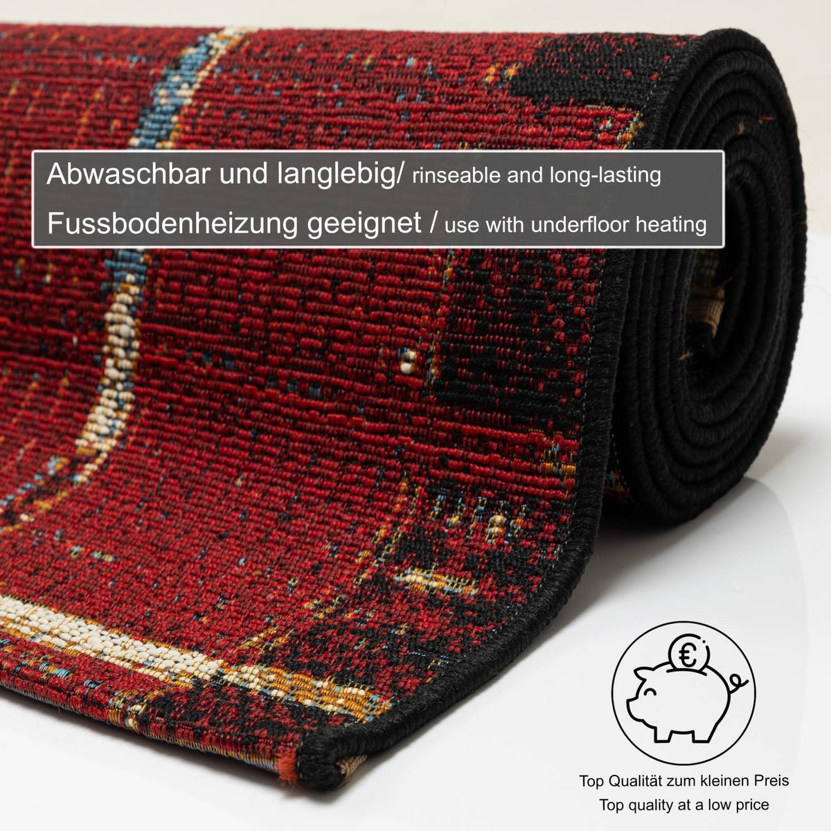 OUTDOORTEPPICH Aurora 80x165 cm - Rot, Textil (80/165cm) - Gino Falcone