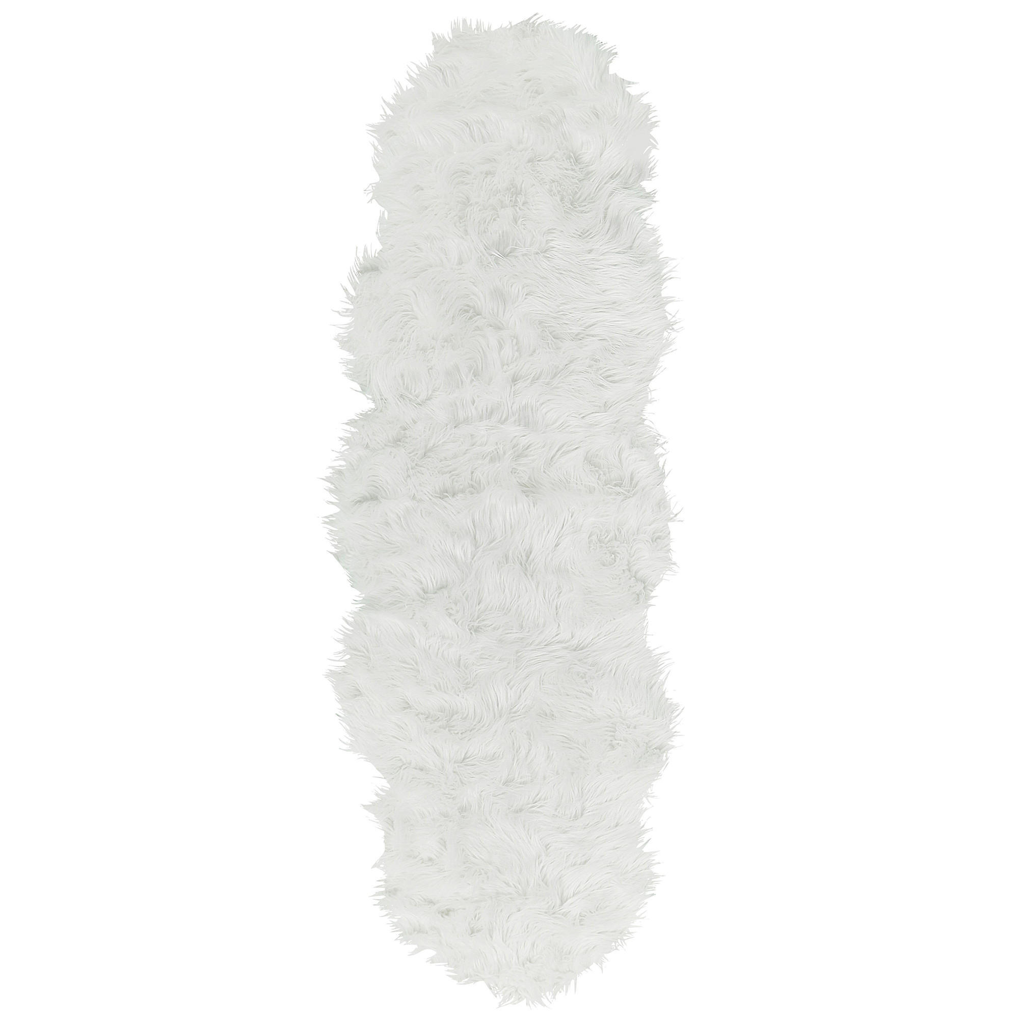 KUNSTSCHAFFELL-TEPPICH Mamungari 180/60 cm - Weiß, Kunststoff (60/180cm) - Beliani