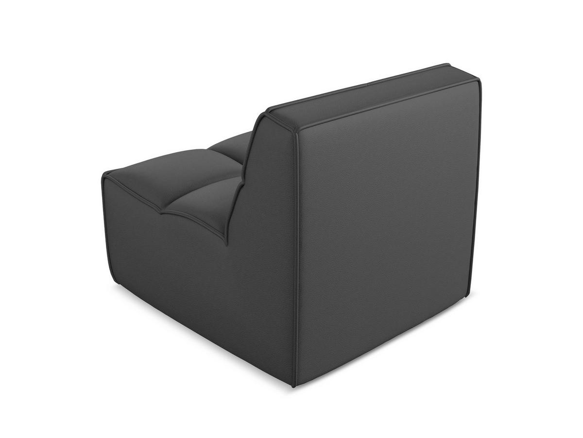 SESSEL Kunstleder Grau - Beige/Schwarz, Leder/Kunststoff (80/75/93cm) - Makamii