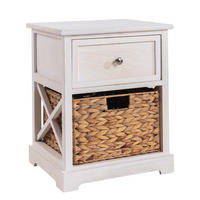 NACHTSCHRANK - Weiß, Holz (40/49/33cm) - CARO-Möbel