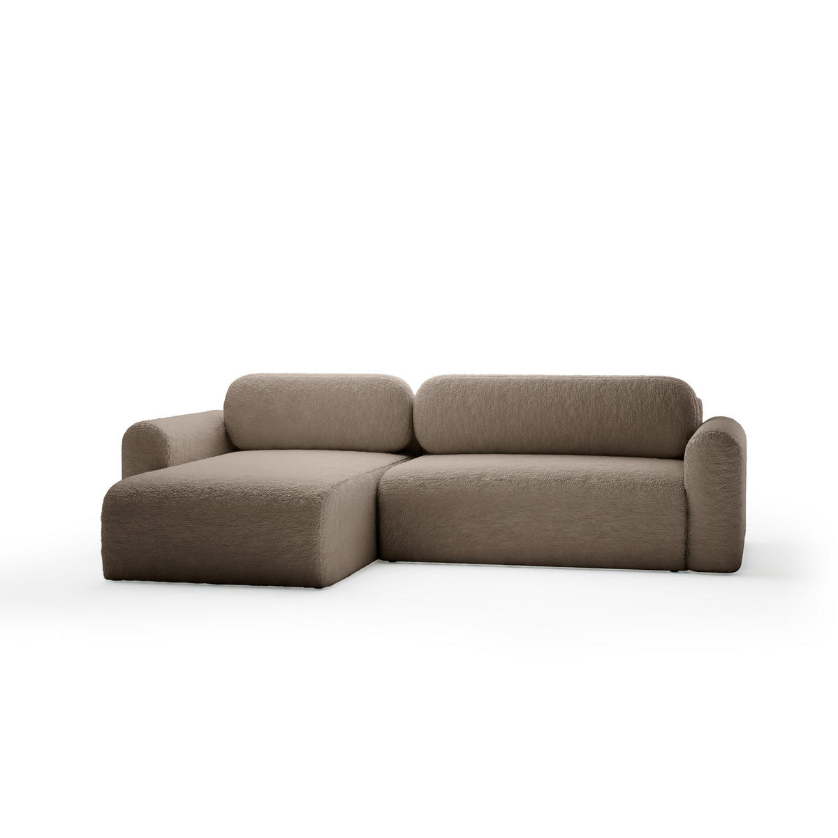 ECKSOFA mit Schlaffunktion Thekla, Brown - Braun, Textil (286/100cm) - Fedve