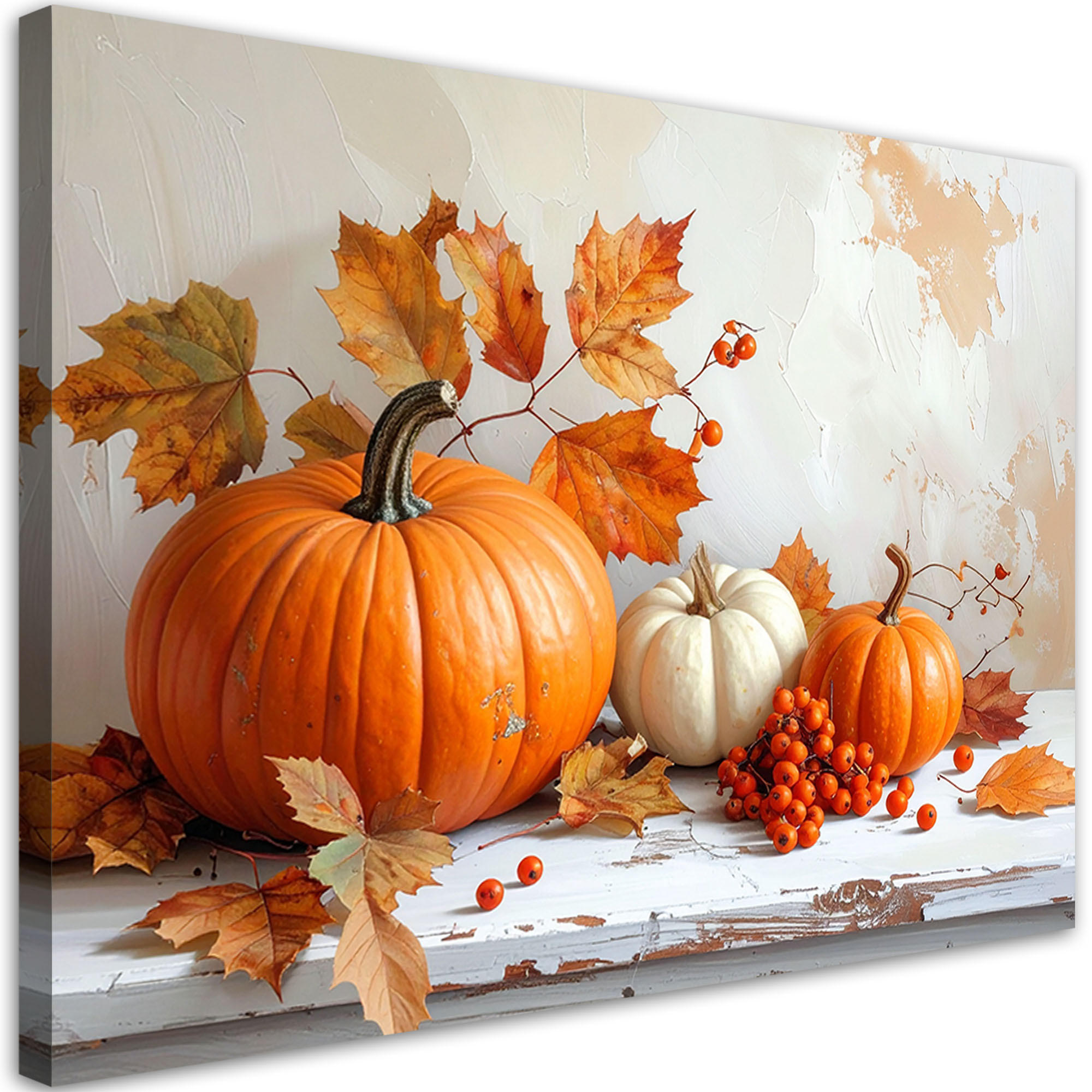 Feeby Leinwandbild Orange 100x70 cm