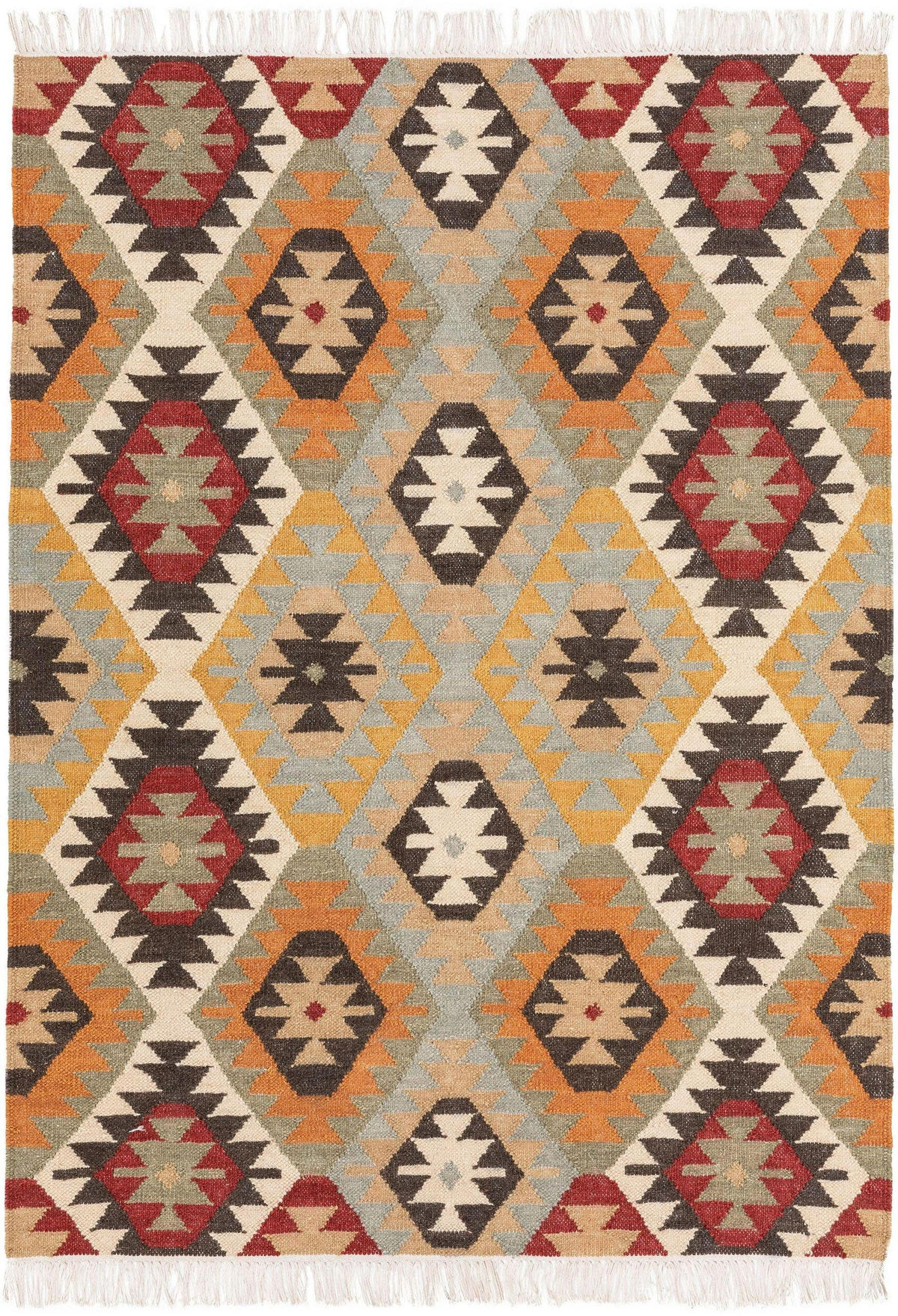 KELIM handgewebt Zohra Multicolor 70x140 cm - Multicolor, Textil (70/140cm) - benuta Pure